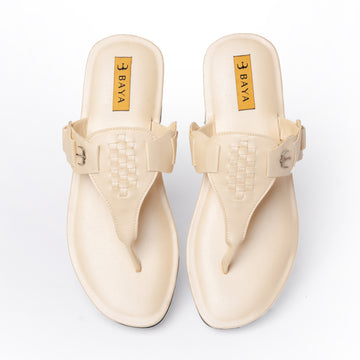 Falt Slippers ( Cream )