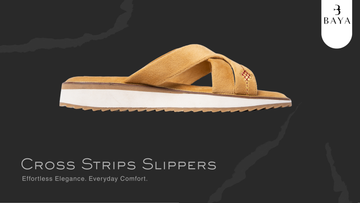 BAYA Cross Strips Slippers – Premium Comfort with Timeless Style