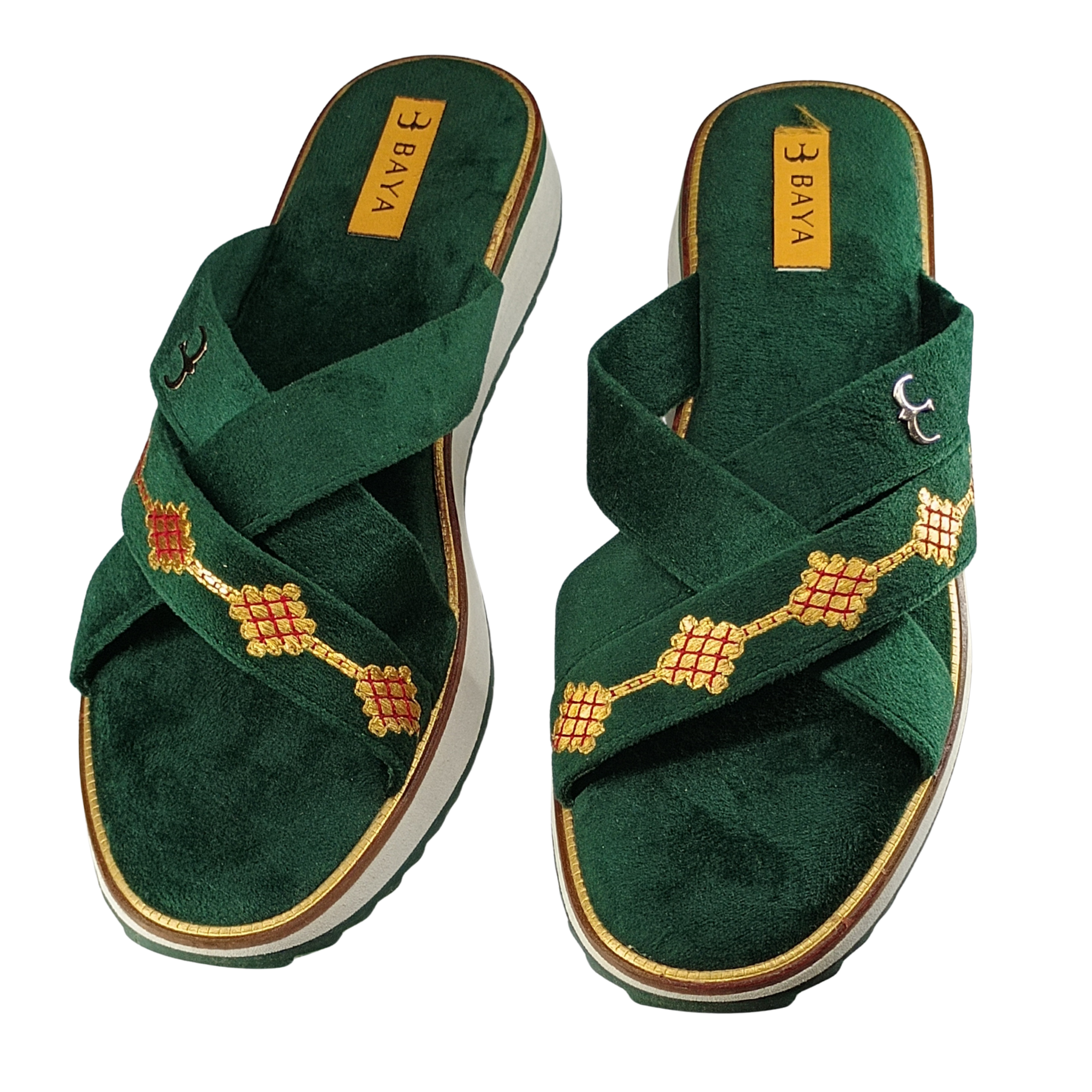 Cross Strips Slippers ( Green )