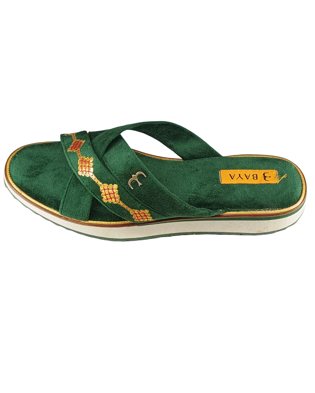 Cross Strips Slippers ( Green )