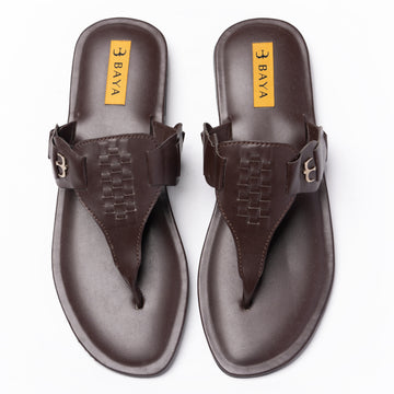 Flat Slippers ( Brown )