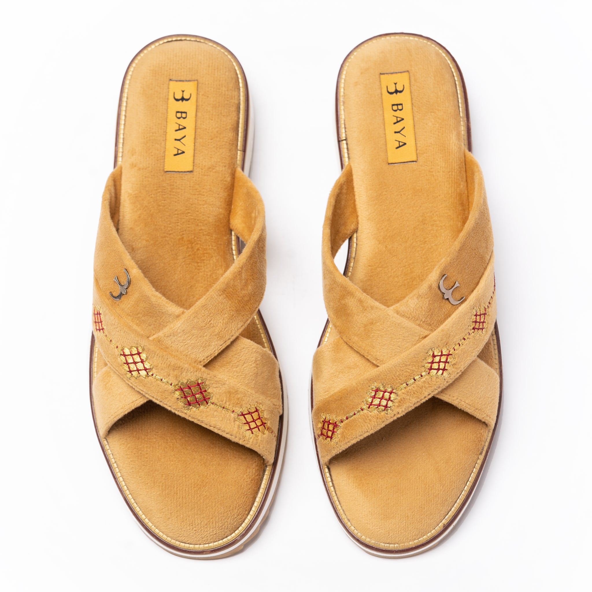 Cross Strips Slippers ( Yellow )