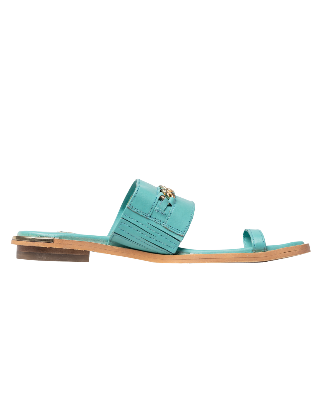 Teal Blue Golden Chain